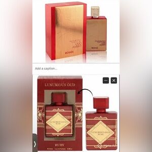 NEW IN BOX Luxurious Oud Ruby & Fragrance Couture OUD Amber 2 bottles  3.4 Fl Oz